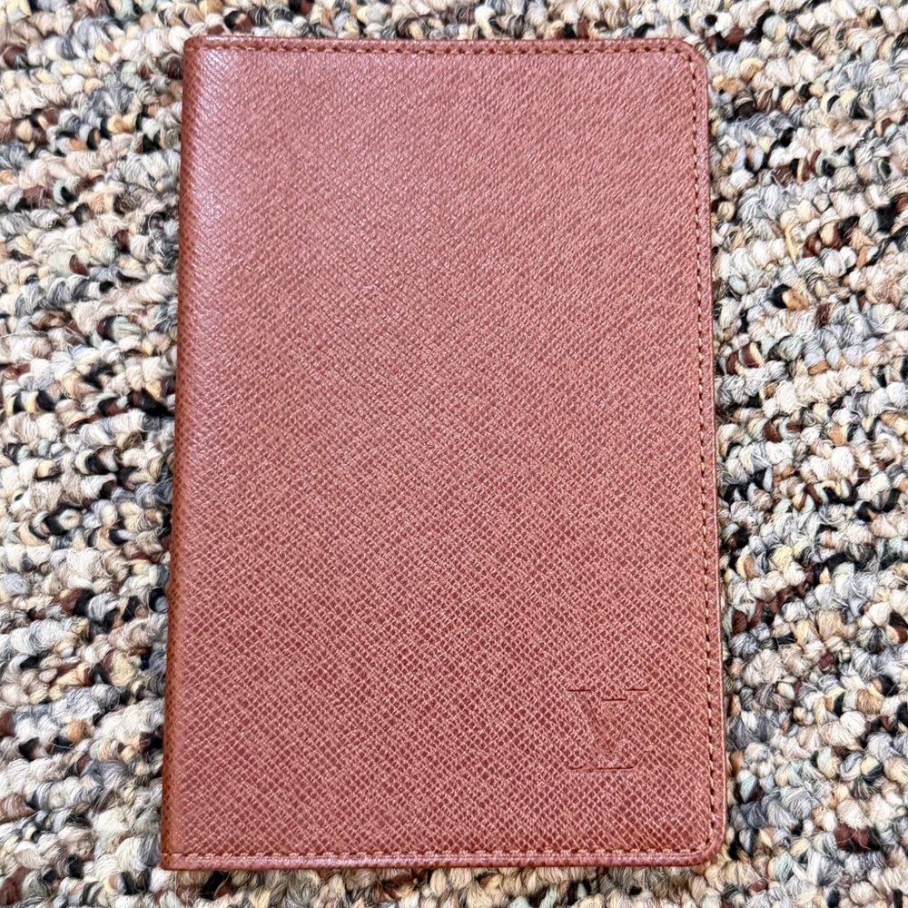 Louis Vuitton Brown Taiga Leather Card holder with certificate of authenticity